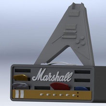 3d basılı gitar toplamak Kulp destek stratokaster sıra 3d print model - Mito3D