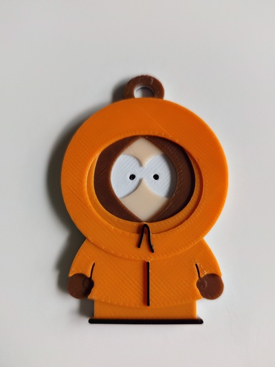 3d printed kenny sp keychain south park fun cartoon character 3d print model - Mito3D
