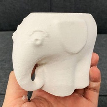 3d printed mold elephant shaped flower pot 3d print model - Mito3D
