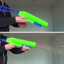 3d printed party popper pistol gadget confetti shooter 3d print model - Mito3D