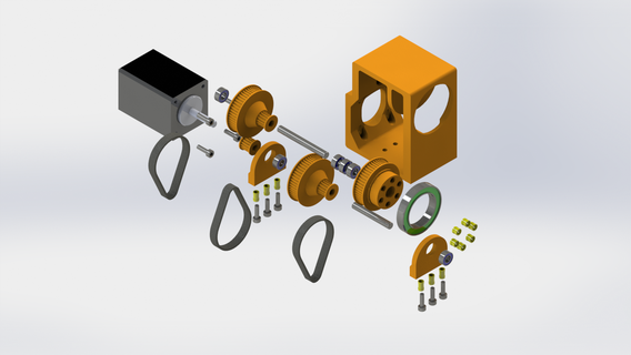 3d printed plastic pulley transmission diy maker backlash 3d print model - Mito3D