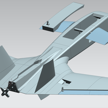 Stampato in 3d rc aereo modello cf-10c 'dardo' moda fpv uav piano aeromobili 3d print model - Mito3D