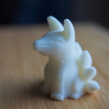 3d-gedruckte sieben tailed fox Kunst 3d print model - Mito3D