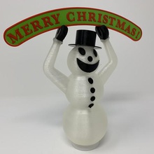 Impreso en 3d muñeco de nieve la luz del té casa navidad ultimaker autodesk fusion 360 3d print model - Mito3D