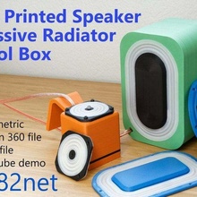 3d printed speaker passive radiator tool box audio bluetooth flexible fusion 360 loudspeaker ninjaflex step tpu 3d print model - Mito3D