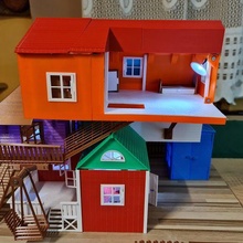 3d printed stack houses game toy doll house 3d print model - Mito3D
