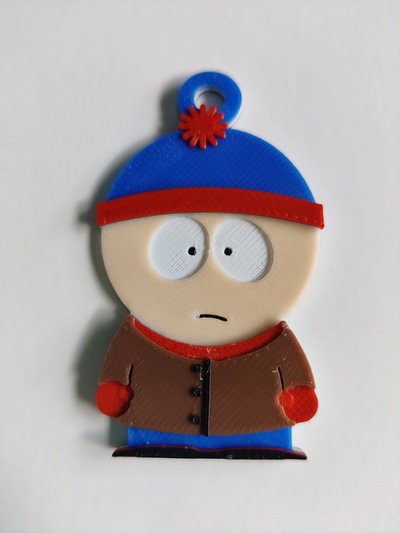 3d printed stan sp keychain south park fun cartoon character 3d print model - Mito3D