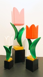 3d stampato tulipano fiori decorazione casa arte 3d print model - Mito3D
