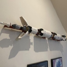 3d basılı duvar binmek Lego Satürn roket 3d print model - Mito3D