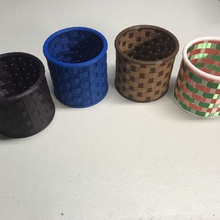 3d printed woven basket home multicolor openscad 3d print model - Mito3D