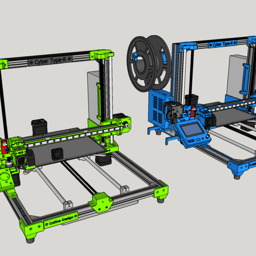 3d printer - cyber type-r gadget printed print collins typer type 3D print model - Mito3D