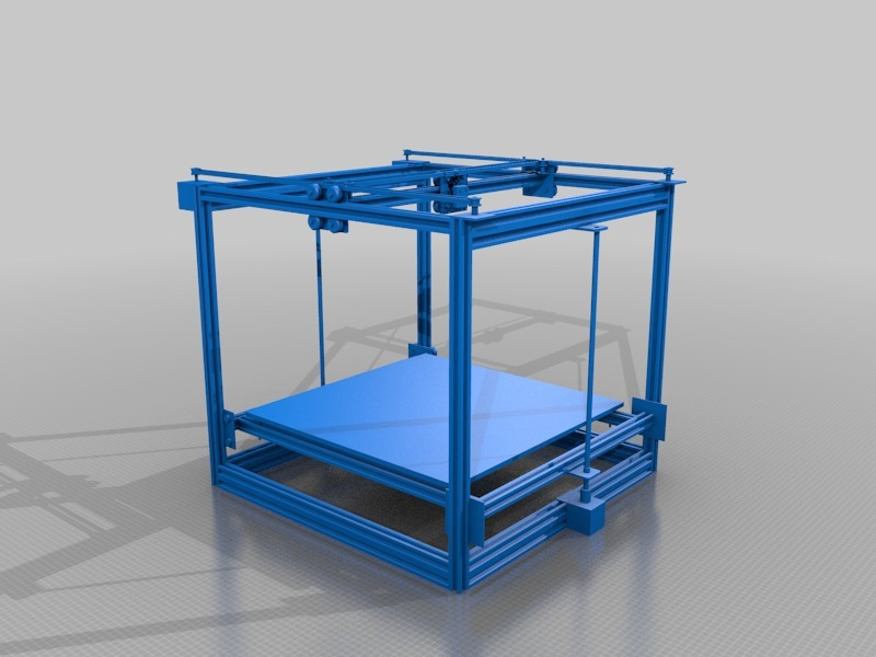 3d printer frames 500x500mm frame cube printers 3D print model - Mito3D