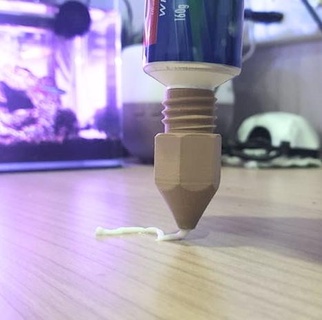 3d printer nozzle toothpaste cap 3d print model - Mito3D