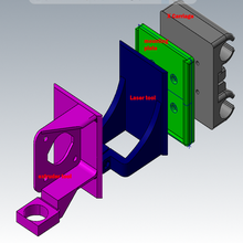3d printer quick tool change - prusa i3 extruder laser engraver 3d_printer_parts 3d print model - Mito3D