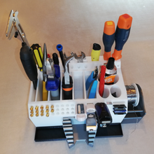 3d printer tools holder adapter desktop tool solder helper spool 3d print model - Mito3D
