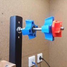 3d printer wire spool unwinder coil holder scroller wing nut filament 3d print model - Mito3D
