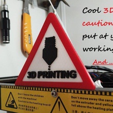 3d-Druck Achtungszeichen setzte Ihren Druck platzieren tool 3d print model - Mito3D
