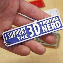 3d printing nerd keychain fashion support gcreate joel telling 3d print model - Mito3D