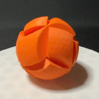3d enigma bola jogos brinquedo arte Aprendendo Toque simples fácil quebra cabeça lógica 3d print model - Mito3D