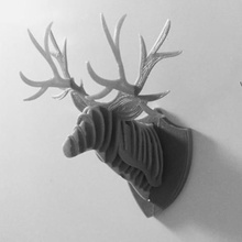 3d puzzle deer head fridge magnet game puzzles 3d print model - Mito3D