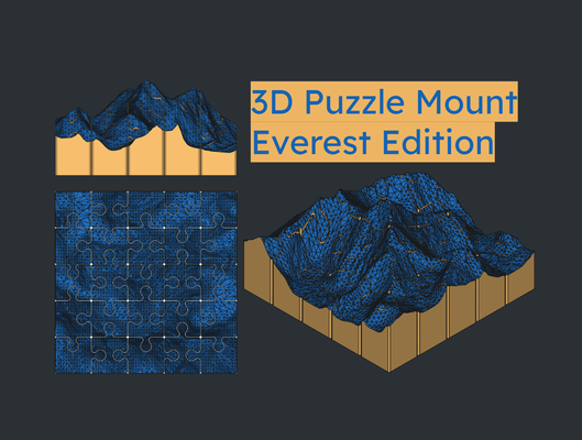 3d rompecabezas montar everest edición juego 3dpuzzle impresión monte 3dpuzzles modelo topográfico geográfico 3d print model - Mito3D