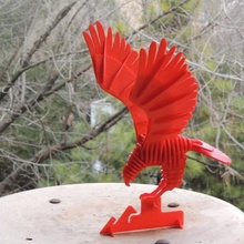 3d puzzle red eagle tool printing toys toy puzzletoy model kids childrens animal slash 3d print model - Mito3D