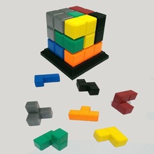 3d Puzzle Würfel Tetris bunt Spiel Verstand 3d print model - Mito3D