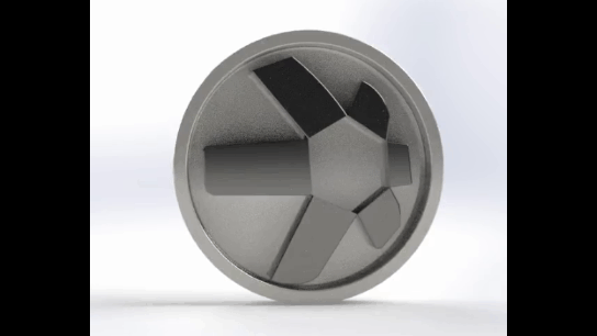 3d qnt moneda eth btc polígono imprimible cyrpto monedas bitcoin dux cro 3d print model - Mito3D