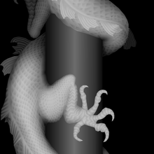 Relevo 3d dragão a arte talha 3dprinting gravura decoração souvener arquiteto 3d print model - Mito3D