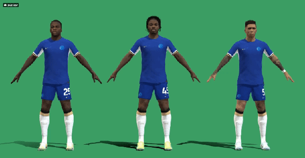 3d rigged chelsea squad midfielders 2024 football player romeo soccer enzo fernandez moises footballer character model man animation 2023 caicedo lavia 3d print model - Mito3D