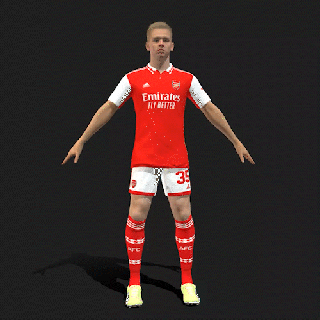 3d truccato oleksandr zincenko arsenale 2023 calcio giocatore calciatore carattere modello uomo animazione Volodymyrovych 3d print model - Mito3D