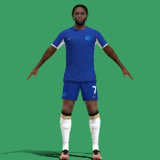 3d manipulierten Raheem Sterling Chelsea 2024 Fußball Spieler Fußballer Charakter Modell Animation 2023 3d print model - Mito3D