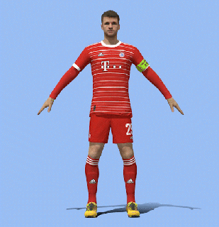 3d truccato Tommaso Muller bayern Monaco arte calciatore giocatore calcio messi ronaldo rig animato 3d print model - Mito3D