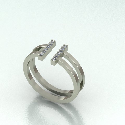 3d ring jewelry gold 3D print model - Mito3D