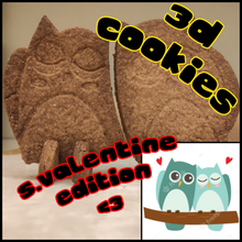 3d s valentine owl couple cookie cutter gadget cookies svalentine gufi san valentino svalentino coppia stampini biscotti 3d print model - Mito3D