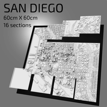 3d san Diego dijital Dosyalar stl dosya harita Kent Sanat basılı dönüm noktası model ufuk çizgisi mimari 3d print model - Mito3D