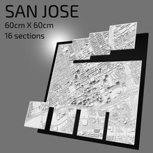 3d san Jose dijital Dosyalar stl dosya harita Kent Sanat basılı dönüm noktası model ufuk çizgisi mimari 3d print model - Mito3D