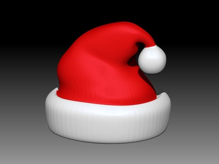 3d papai noel chapéu sólido xampu banho bombear Sabonete pressione mofo Natal Gorro Papai Noel 3d print model - Mito3D