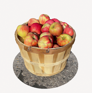 3d scan basket o' apples - fall harvest 3d print model - Mito3D