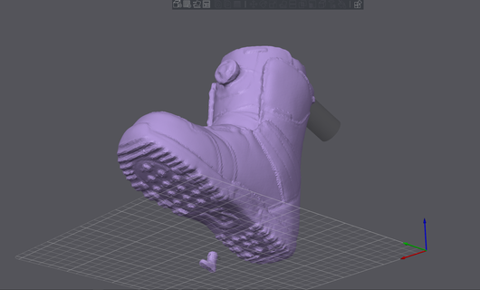 3d scan snowboard boot boa boy girl 3d print model - Mito3D