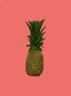 3d scanné ananas modèle fruit fruits jouet boucles d'oreilles 3d print model - Mito3D