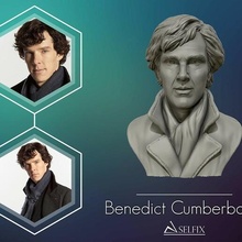 3d Skulptur Benedikt Cumberbatch drucken Modell Statue Miniaturen Figuren Büste Sherlock Kopf Kunst Skulpturen 3d print model - Mito3D