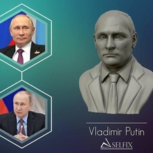 3d escultura Vladimir Putin imprimível modelo estátua arte esculturas 3d print model - Mito3D