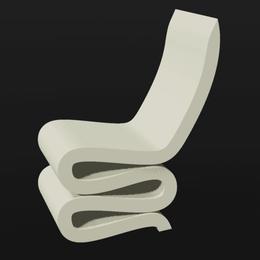 3d einfach Stuhl Mode Holz Bank Sand 3D print model - Mito3D