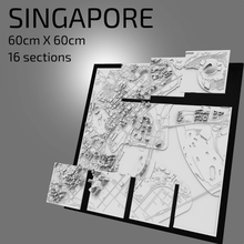 3d singapore digital files stl file map city art printed landmark model skyline architecture printer decor 3d print model - Mito3D