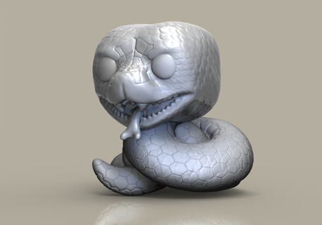 3d serpente modelo arte funko pop personalizadas 3d print model - Mito3D