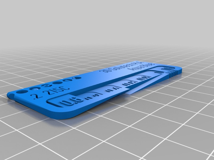 3d solutech aqua bluefilament swatch filament test customized printer accessories 3d print model - Mito3D