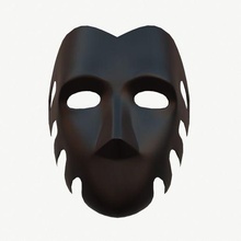 3d kalamar oyun Garson maske vip low poly model dizi altın hizmetçi oyunu 3d print model - Mito3D