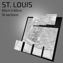 3d st Louis dijital Dosyalar stl dosya harita Kent Sanat basılı dönüm noktası model ufuk çizgisi mimari 3d print model - Mito3D