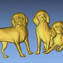 3d arquivo stl cães vários 3d print model - Mito3D